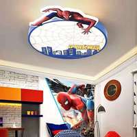 Luminaire de plafond moderne et créatif Spider-man pour chambre d'enfant avec protection des yeux