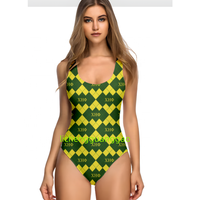 Maillots de bain Chi Eta Phi Sorority pour femmes, maillot de bain une pièce amincissant, maillot de bain uni, col rond, dos bas