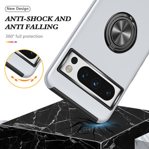 Funda de teléfono con soporte de anillo de dedo de Metal, funda trasera antigolpes delgada, funda híbrida de TPU para teléfono de PC para Google <span class=keywords><strong>Pixel</strong></span> 8 7 <span class=keywords><strong>6</strong></span> <span class=keywords><strong>Pro</strong></span> - Product Image 3