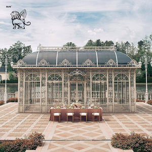 BLVE Grande <span class=keywords><strong>Gazebo</strong></span> a Cupola in Ferro Battuto Stile Vittoriano Serra Solare Decorativa da Giardino per Esterni - Product Image 6