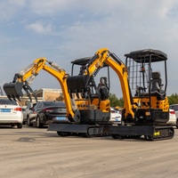PROMO PABRIK Excavator Mini 1,8 Ton Dengan Track / Boom Swing & Kanopi yang Dapat Ditarik, Harga Excavator