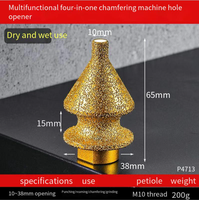 Soliboss 0EM M10 et M14, fraiseuse à double chanfreinage diamantée pour carreaux de céramique et marbre, tête de meulage multifonctionnelle conique de type parapluie