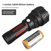 Lampe torche LED haute puissance SA-X77S en alliage d'aluminium, faisceau laser longue portée 500m+, recharge Type-C, pour usage domestique et extérieur