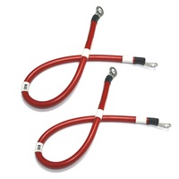 Câble de barre omnibus CC noir avec borne annulaire pour batterie 300V 105C FT1 RoHS, fil de distribution d'énergie à extrémités serties, vente en gros OEM
