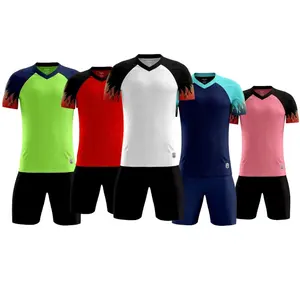 Hochwertiges Fußballtrikot-Sets Herren Fußballuniform günstiges Sport-T-Shirt individuelles Logo Name