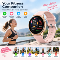 Montre connectée SENBONO Y33 pour femmes, cadrans personnalisés, répondre aux appels, moniteur de fréquence cardiaque, tracker de fitness, montre connectée sportive étanche pour femmes et hommes