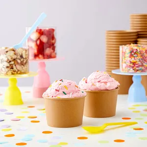 Tazza di carta per uso alimentare per gelato tazza di carta per gelato tazza di carta per gelato con stampa personalizzata tazza di carta per gelato