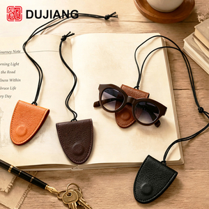 DUJIANG K261 Brillenclip aus Oberleder mit Lanyard für Sonnenbrillen und Brillen, Kreative Tragbare Aufbewahrung aus Echtem Leder - Product Image 1