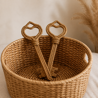 Décoration murale en corde de jute naturelle en forme de clé squelette pour chambre, entrée, salon, style rustique et campagnard