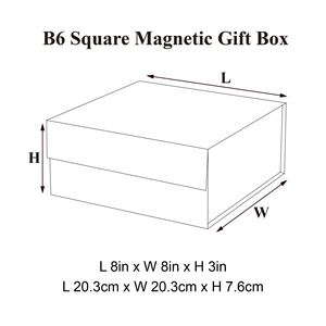 Caja de Regalo Magnética Cuadrada B6, Caja de Papel Plegable para Regalos y Ropa con Cinta - Product Image 5