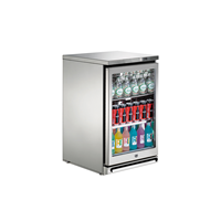 Nouveau mini-réfrigérateur de bar, vitrine à porte unique, refroidissement par air à température unique, armoire de refroidissement de bar arrière, acier inoxydable, numérique 2