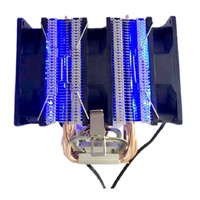 Ventilateur de refroidissement de processeur LED RGB Tour de refroidissement à double ventilateur 2 4 6 caloducs en cuivre Universel pour PC AMD Intel I3 I5 I7 775 115X