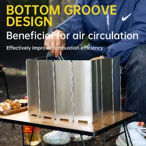 Housse <span class=keywords><strong>de</strong></span> <span class=keywords><strong>protection</strong></span> <span class=keywords><strong>de</strong></span> pare-brise <span class=keywords><strong>de</strong></span> brûleur à gaz pliant en aluminium extérieur Portable <span class=keywords><strong>pour</strong></span> Camp cuisine ustensiles <span class=keywords><strong>de</strong></span> cuisine écran coupe-vent <span class=keywords><strong>pour</strong></span> Camping - Product Image 4