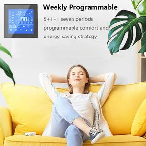 Smart Life 5+1+1 Programmable 95V/240V EWelink Chauffage au sol Design coulissant Batterie 3 ans Écran tactile LCD Télécommande intelligente - Product Image 5