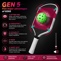 Raquette de pickleball SK Same Style Professional Custom Carbon Fiber Gen 5 Foam Filled Boomstick Hexgrit Outdoor