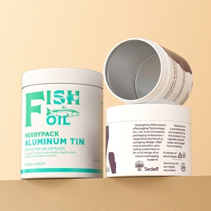 110ml 250ml Metal Packing <b>Container</b> Tin Box Can for Capsule Aluminum Packaging Jar for Fish Oil and <b>Pill</b> - Product Image 1
