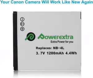 डिजिटल कैमरा प्रतिस्थापन लिथियम आयन बैटरी रिचार्जेबल कैमरा NB-4L बैटरी पैक