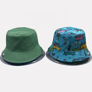 OEM Recycled RPET polyester fabric unisex adults waterproof fisherman cap custom all over print penguin kids animal bucket hat