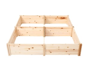 Cama de madera natural <span class=keywords><strong>para</strong></span> plantas de jardín, caja de maceta, cama de cultivo <span class=keywords><strong>para</strong></span> el jardín - Product Image 1