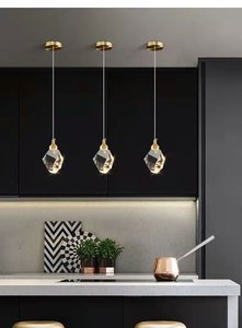 Lámpara colgante LED moderna Sunsir SKD con cristal de hielo, lámpara colgante decorativa para el hogar con 1 Luz - Product Image 5