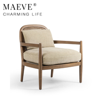 Fauteuil de luxe moderne en bois, chaise design avec dossier en rotin, chaise individuelle pour salon, hôtel, chambre à coucher, siège d'appoint