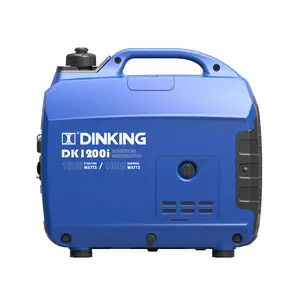 Dinking Générateur à onduleur portable 1200w Générateurs à essence silencieux pour usage domestique Camping Chargement, DK1200i