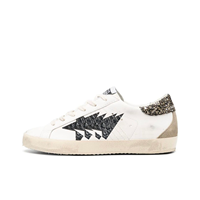 Baskets de marche rétro de luxe pour femme, en cuir véritable, à lacets, semelle intermédiaire légère en EVA, toutes saisons, bout blanc