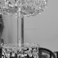 Support à fleurs, centre de table de mariage en boule de cristal transparente, idéal pour la décoration de table de soirée de mariage ou de fête dansante
