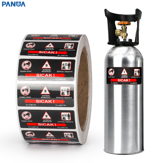 High Quality Customized Printing Chemical Hazard Warning Label Sticker, Flammable and Explosive Warning logo
