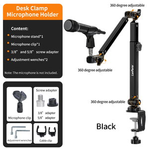 Giá đỡ micro chuyên nghiệp, xoay 360 độ, dùng cho phòng thu phát trực tiếp, chất lượng cao, chuyên nghiệp. - Product Image 4