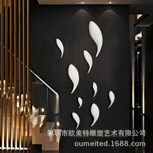 Resin Fish Pendant Abstract Bird Wall Art Home Decoration Modern Sculpture Irregular Shape White Resin Craft - Product Image 3