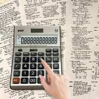 2024 nouvelle calculatrice de bureau électronique à 12 chiffres grand écran avec touches de PC d'alimentation grand écran fournitures de bureau en plastique Durable