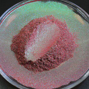 Polvo de Mica Camaleón Vegano de Titanio para Sombras de Ojos y Arte de Uñas - Pigmento Suelto Duocromo de Alto Pigmento con Cambio de Color Caramelo y Brillo - Product Image 1