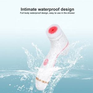 Brosse nettoyante électrique 3-en-1 pour le visage, 3 têtes, nettoyage en profondeur, massage beauté, étanche, rechargeable par USB, nettoyeur de pores, soin de la peau - Product Image 4