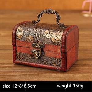 थोक लकड़ी के गहने बक्से WBC01-WBC010 विंटेज खजाने की छाती ट्रिंकेट बॉक्स पायलेट जेवेल छाती - Product Image 5