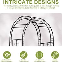Arche de jardin de 7 pieds, arche métallique robuste, support décoratif pour treillis, idéale pour cérémonies de mariage, fêtes et plantes grimpantes