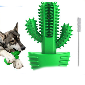 Cepillo de Dientes para Perros, Juguete Masticable de Goma con Forma de Cactus, Regalos de Cumpleaños para Mascotas - Product Image 1