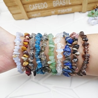 Bracelet en éclats de quartz agate aux couleurs vives semi-précieuses, idéal pour la spiritualité - Grande Vente