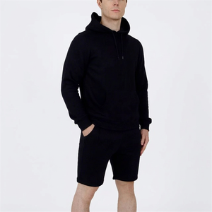 Factory Direct Sale <b>Men</b> Street Wear <b>Hoodie</b> & Short Sets 100% Cotton Breathable Quick Dry Lightweight Customizable Sizes & Colors - Product Image 1