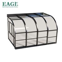 EAGLE SR-01 - Structure en aluminium - Toit de piscine incliné moderne - Verre trempé - Véranda légère - Couleur personnalisée - Revêtement en poudre - Extérieur