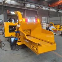 Broyeur de bois mobile de grande taille BRD, structure renforcée, moteur Yamaha, capacité de 3T/h, contrôlé par PLC, diamètre maximal de 200 mm
