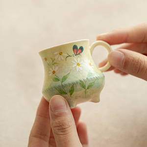 Tazza <span class=keywords><strong>da</strong></span> tè in ceramica di fascia alta dipinta a mano stile di pittura a olio sottosmalta per uso domestico classica tazza <span class=keywords><strong>da</strong></span> tè di Kung Fu - Product Image 4