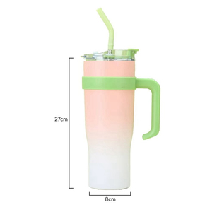 New Gradient Color 304, Stainless Steel <b>Thermos</b> <b>Cup</b> Student High-value Double Drinking Straw <b>Cup</b> Outdoor Portable Car <b>Cup</b>/ - Product Image 3