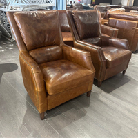 Fauteuil inclinable en cuir, design mid-century, pour la maison, le bureau, le salon, la chambre, fauteuil d'appoint de loisirs