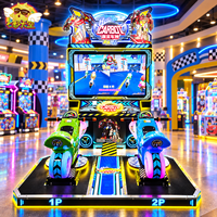 Machine d'arcade de course de motos pour deux joueurs avec écran de 47 pouces et simulateur de mouvement pour centres de divertissement familial et aires de jeux intérieures