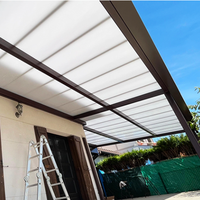 Panneau de toiture en polycarbonate massif transparent anti-UV à grande portée (3-10 mm) pour toit plat, 4x8 pi