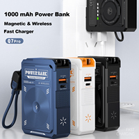 Chargeur portable magnétique sans fil avec fonction de charge rapide, capacité élevée de 10000 mAh, câble PD inclus