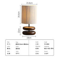 Lampe de bureau LED dimmable électrique simple et flexible en bambou, design moderne et décoratif, style nordique, pour chambre d'hôtel vintage ou bureau intelligent.