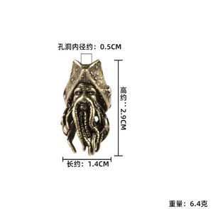 มีดจี้ลูกปัดเครื่องประดับ DIY ทองแดงลูกปัดย้อนยุค - Product Image 4