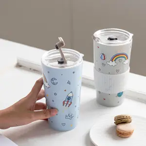 New cartoon animals white ceramic coffee milk coffee mug water tea cup custom ceramic mug